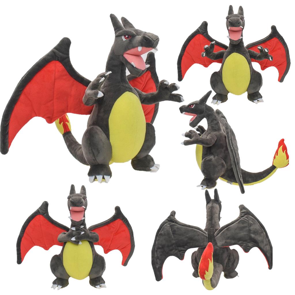 Shiny Charizard Plush Peluche Toy Anime Cartoon Stuffed Peluche Collectible Cartoons for Boys Girls Toys Christmas