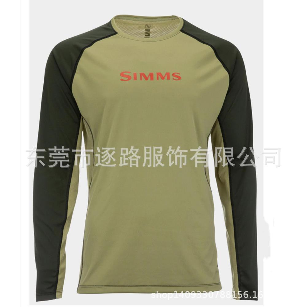 SIMMS Men's Short Sleeve Breathable Sunscreen Fishing Suit Taiwan Fishing Sea Fishing Boat Fishing Luya Fishing Suit