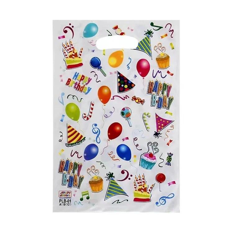 10pcs Children's Birthday Party Pearlescent Film Gift Bag Wedding Candy Bag Plastic Gift Bag