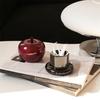 Ceramic Red Fruit Toothpick Dispenser Dental Floss Toothpick Holder Home Office Restaurant Kitchen Desktop Toothpick Organizer Container