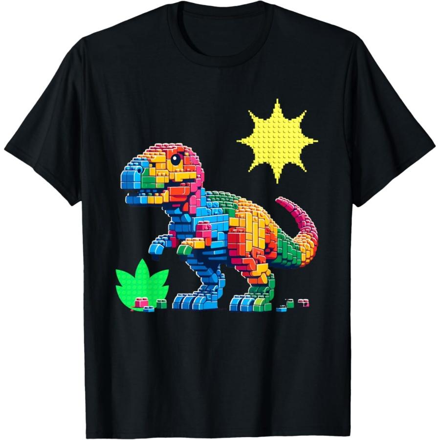 

Building Bricks Dinosaur T-Rex Family Matching T-Shirt XXXXXL чёрный