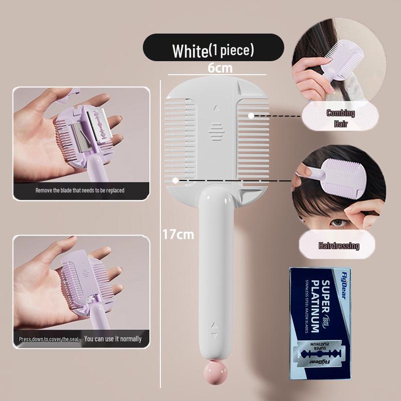 Fluffy Tooth Three-Row Boar Bristle Hairdressing Comb - Wooden, Pointed, Long Handle for Teasing, Curling, and Styling