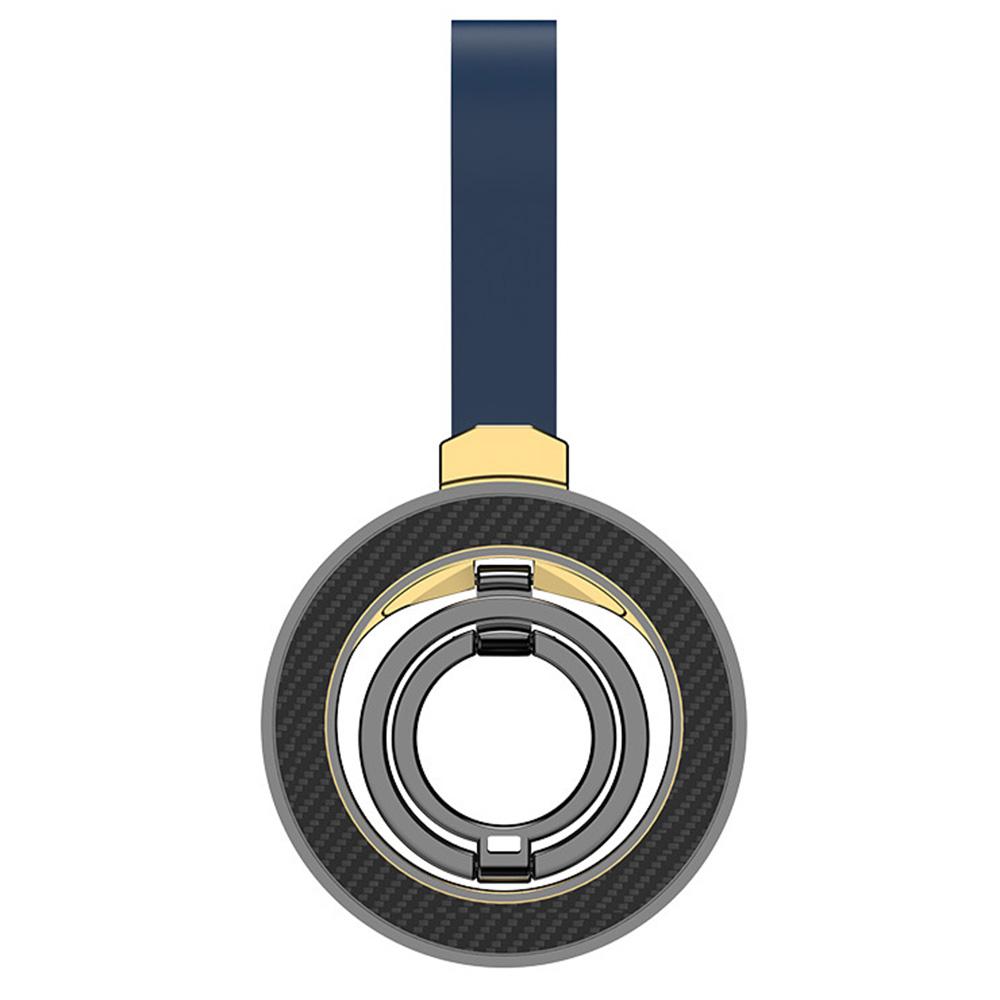 Zinc Alloy Silicone Magnetic Holder Ring Buckle Carbon Fiber Pattern Rotating Double-Sided Magnetic Phone Kickstand A