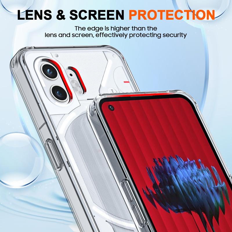 For Nothing Phone (2) HD Transparent TPU+Acrylic Mobile Phone Case Anti-Scratch Cell Phone Shell Cover