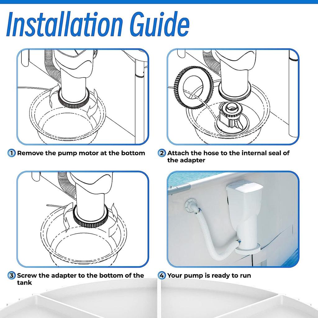Sand Pumps Conversion Kit Conversion Set Replacement Parts Plastic Material for Sand Filter System Summer Wave SFX600