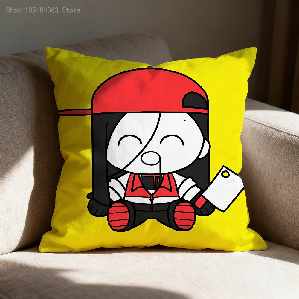 

Yi Xi Singer Meat Girl Pillow Case For Sofa Decor Car Office Room Printing Cushion Cover Decorations and Protector 12x12Inch