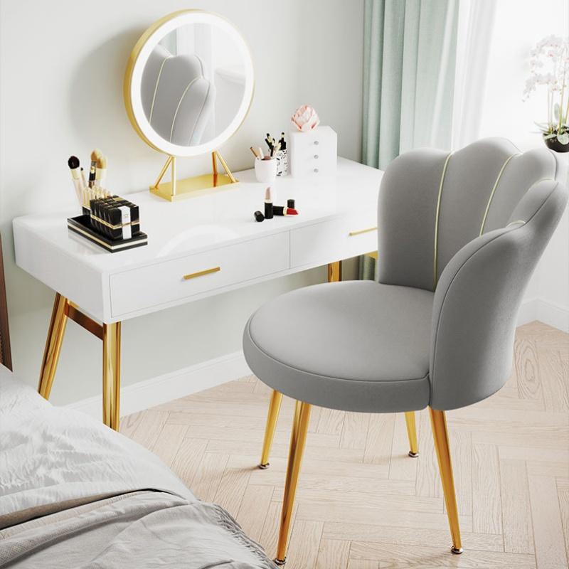 Nordisches Schminkstuhl Design Heimstühle Mit Rückenlehne Schlafzimmer Make-up Hocker Kreativer Sessel Esszimmerstühle Möbel