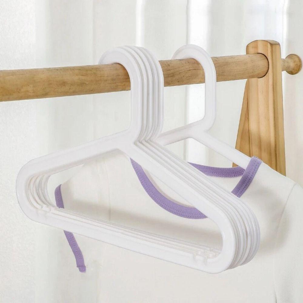10Pcs Plastic Children Coats Storage Hanger Traceless Nordic Style Clothes Drying Rack Non-Slip Baby Hangers Closet