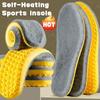 1/5Pair Self Heating Insoles Winter Sports Shoes Snow Boots Warm Thermal Cushioned Plush Inserts Unisex Foot Warmth Size 35-46