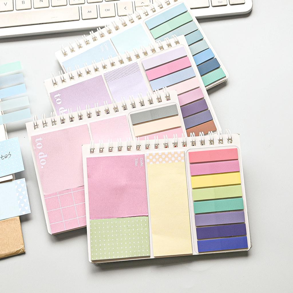 Set de Post-its Kawaii Extensible Amovible Bloc-notes Étudiant Indispensable Fournitures de Planificateur d'Études Accessoires de Bullet Journal
