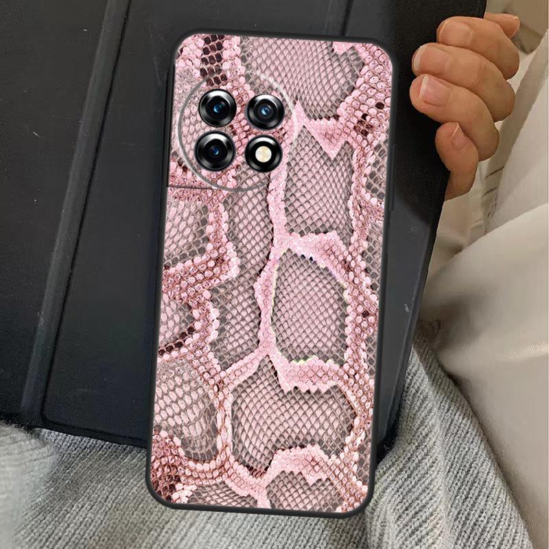 Snake Skin Print Case For OnePlus 15 13T 13 12 11 13R 12R 10R 10T 8T OnePlus Nord 5 CE 3 4 Lite N20 N30 Cover