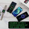 4 In 1 Watch & Phone Charger Cable,Multi Charging Cord,Fast Magnetic Cable USB Type C for Apple Watch,iPhone,Pods,Android & More