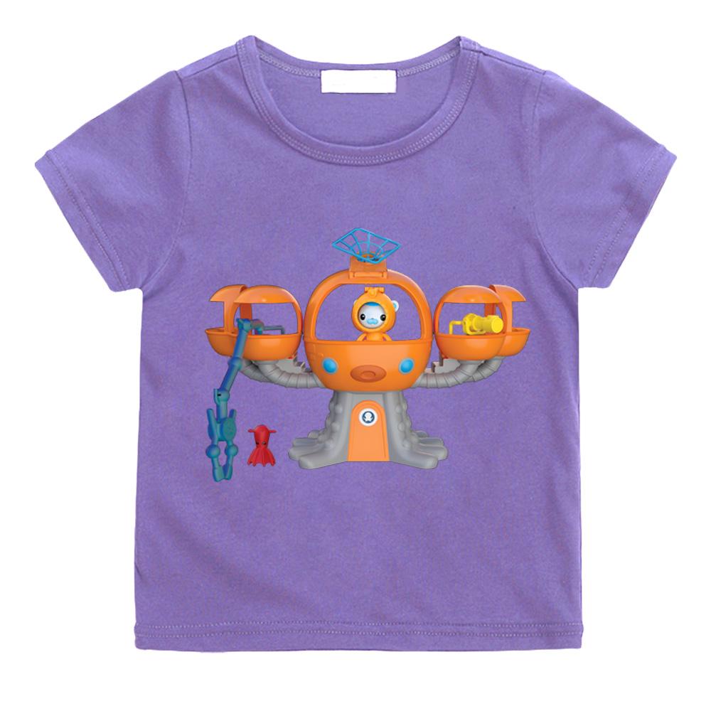 The Octonauts Cartoon Print T-shirts Cartoon for boys/girls Manga Kawaii 100%Cotton Short Sleeve BoysGirls High Quality T Shirt