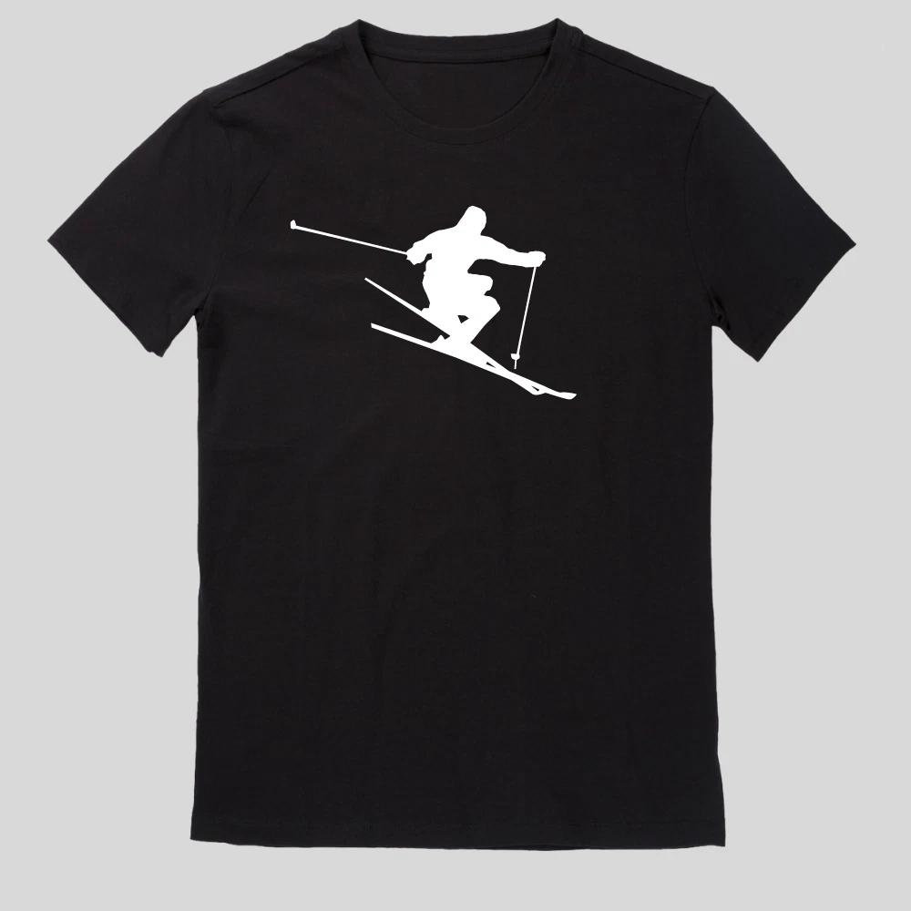 Skifahren Abfahrt Vom Berg Skifahrer Männer T-Shirt S