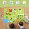 BONNYCO Felt Board with 92 Farm Animals Figures. Montessori Toys and Birthday Gifts for Children from 3 to 8 Years.  Farm Educational Games