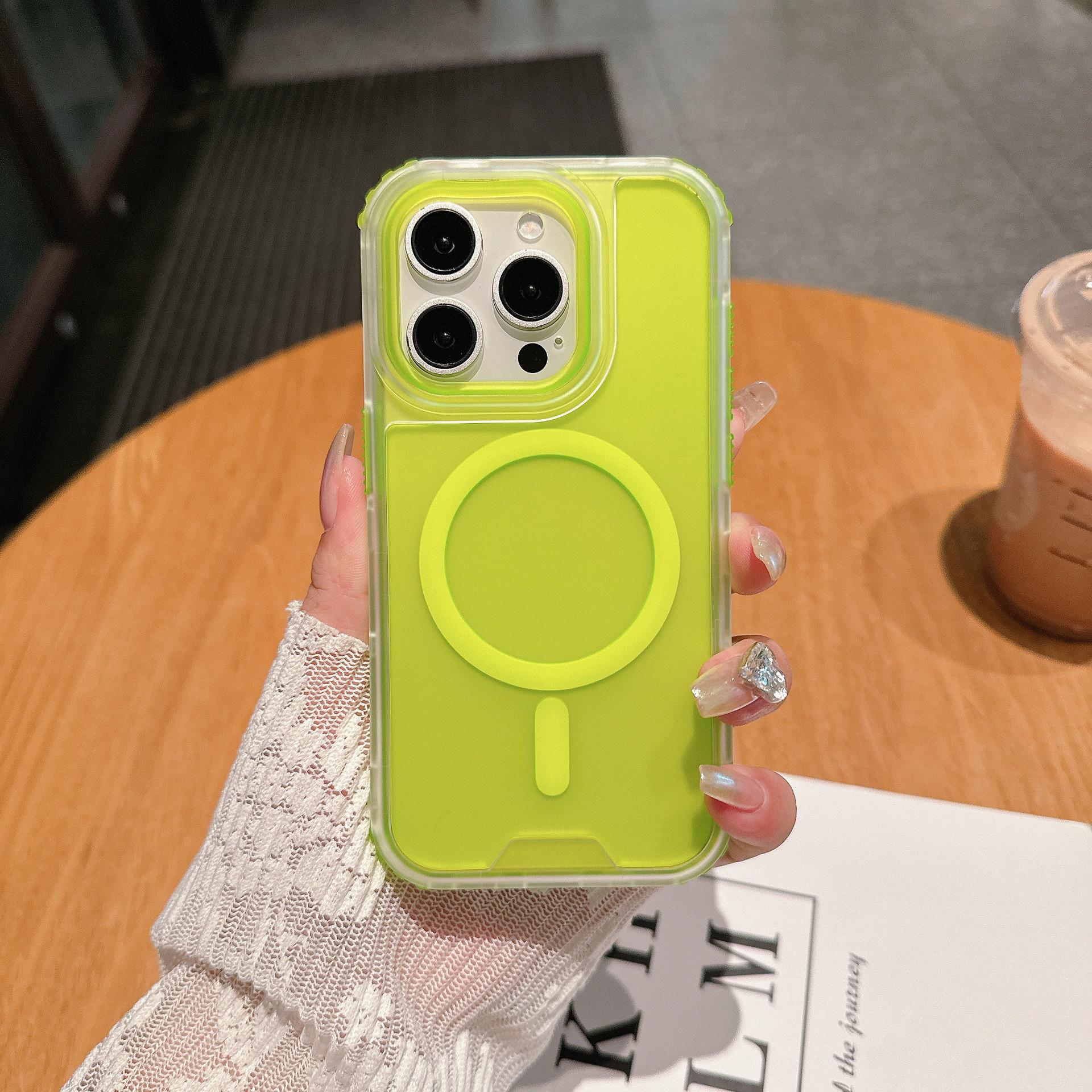 

Second Generation Colorful Skin-feeling Magnetic Shock-proof and Skin-friendly Mobile Phone Case for IP15pro/ for IP16promax High Quality For iPhone 15 pro