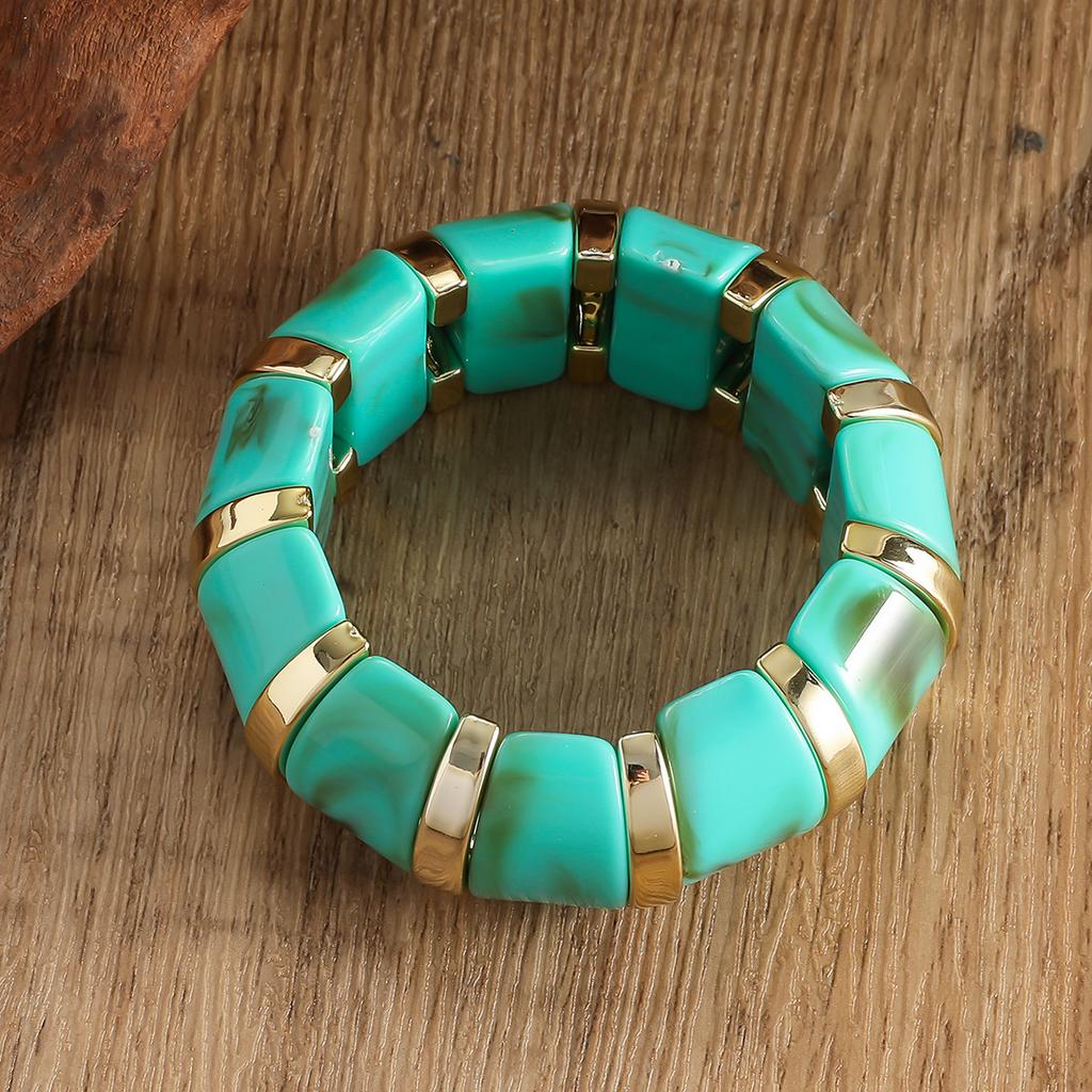New Rendering Acrylic Elastic Rope Bracelet Minimalist Maillard Temperament Bangle High End Retro Exaggerated Jewelry For Women