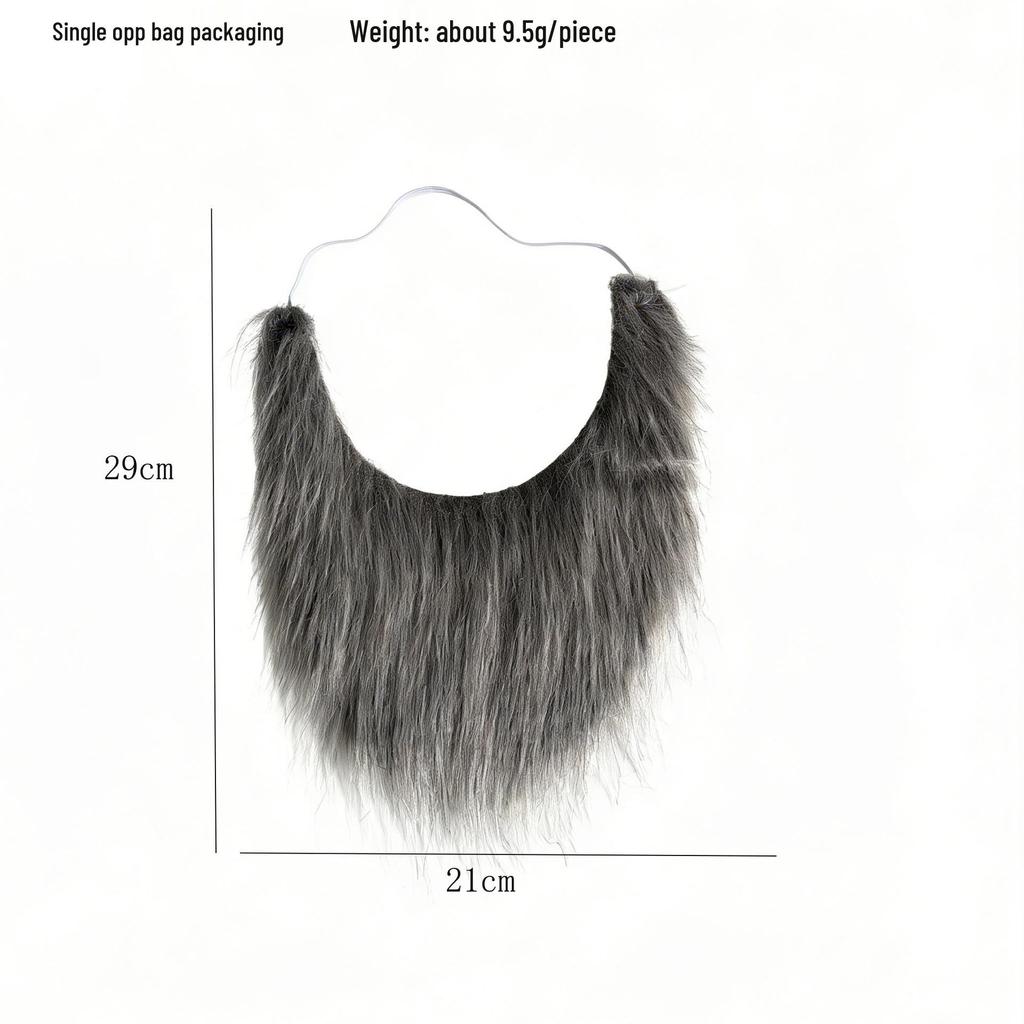 Halloween Fake Beard & Moustache Costume Set with Funny Eyebrows for Party & Cosplay