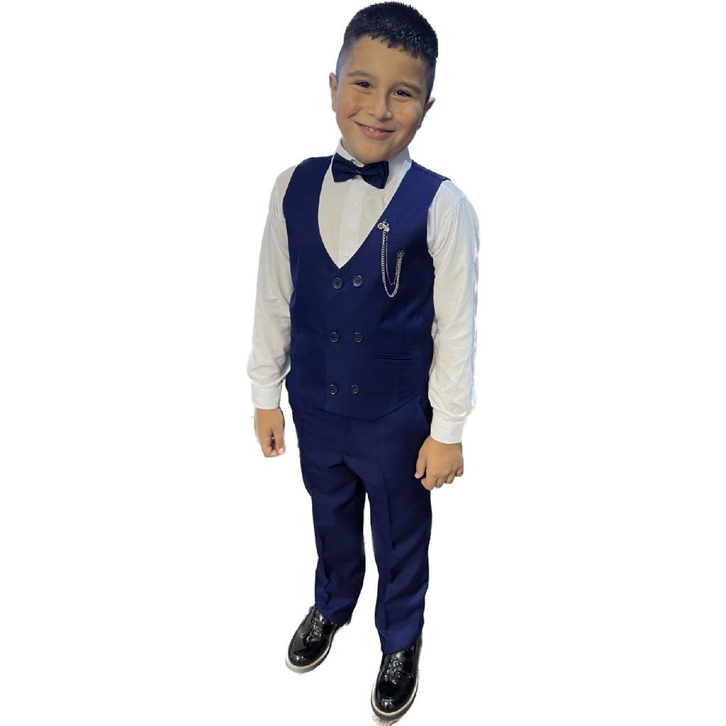 Children's Vest Suit With Shirt Set 0-1 Years - 14 Years Black