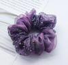 Hair Band Star Inlaid French Double-Layer Organza Sweet Temperament Headdress Flower Tie-up Hair Head Rope Female