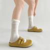 Non-slip flat-bottomed bag head slippers women's summer wear yellow with skirt half-drag Birkenstocks