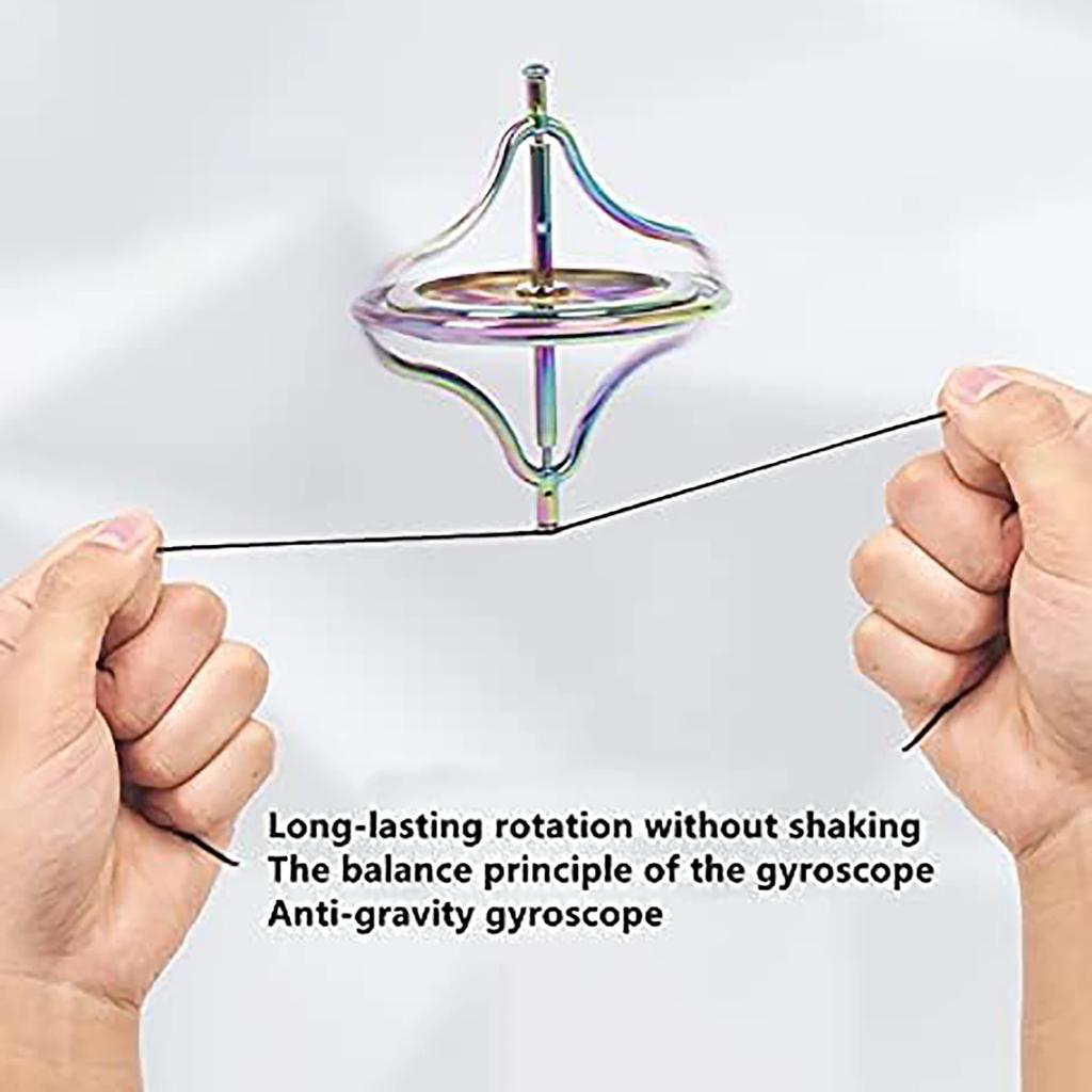 Mechanical gyroscope, metal anti gravity fingertip gyroscope toy, pressure reducing balance toy, dazzling and cool color series