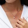 High-End Minimalist Marquise Necklace! PT950 Platinum 1CT Moissanite, Slimming Flattering, Versatile for Date & Travel