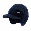 Comfortable Thick Warm Winter Thermal Hat Earflaps Elasticity Knitted Cap Windproof Elderly Beanie Outdoor Sports