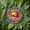 Vintage Retro Burger Metal Sign Best Burgers In Town Round Plaque Bar Cafe Kitchen Wall Decor