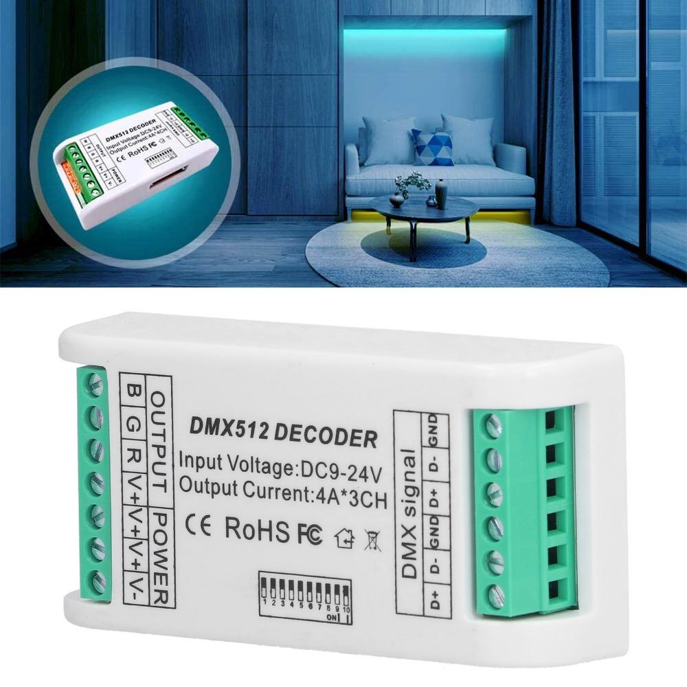 9‑24V DC LED Decoder Controller Plastic Material RGBW Decoder Easy RGB Controller  LED Strip Light