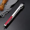 Rust-resistant Kitchen Tongs with Anti-Slip Handle And Silicone Scalloped Edges, Stainless Steel Heavy Duty Locking Food Clips for Grilling BBQ Salad,