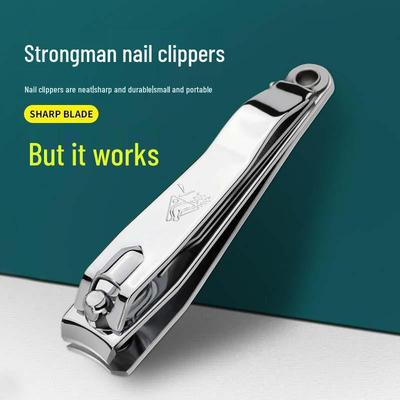 Strong Portable Large Nail Clippers 618: Flat-Edge Design for Manicure & Pedicure