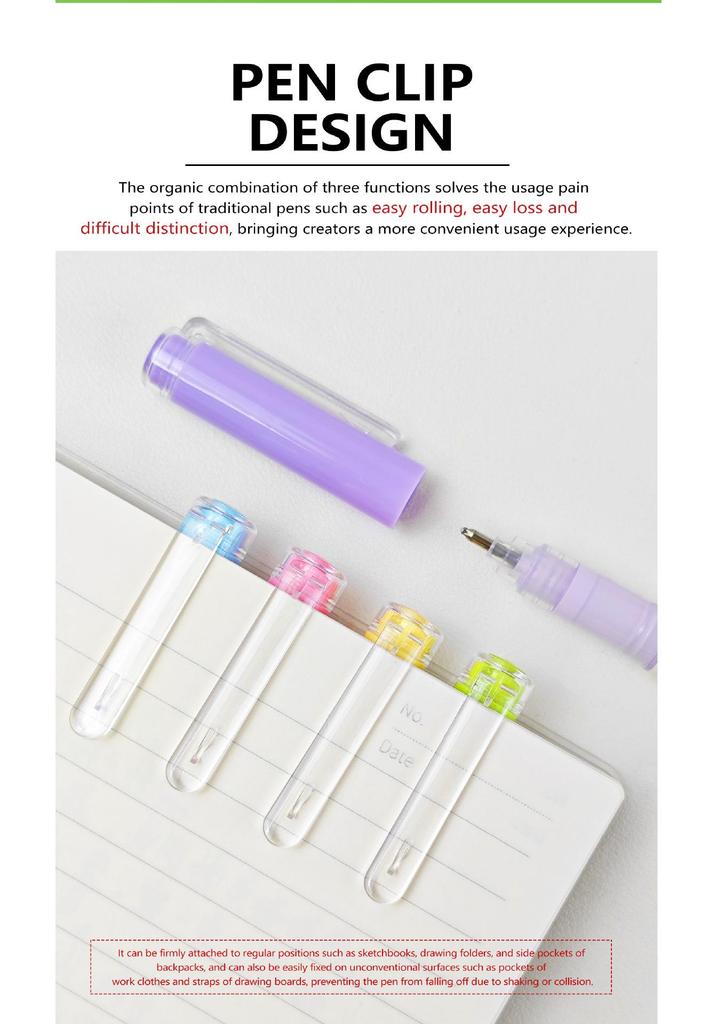 Wide Range 586 Liquid Ink Highlighter: 288-Color Acrylic Marker & Journal Pen with Large Capacity