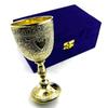 Messingbecher mit geprägtem Design, Premium-Becher Champagnerflöten Coupes Weinglas, Trinkbecher für Wasser mit Samtbox