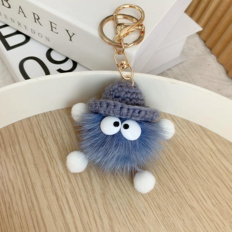 Nou Păr de Nurcă Brichete Mici Praf Elf Pandantiv de Pluș, Breloc de Chei Auto Pandantiv Femeie Păpușă