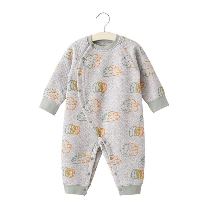 Newborn Baby Autumn and Winter Pajamas: Padded Romper and Crawling Clothes