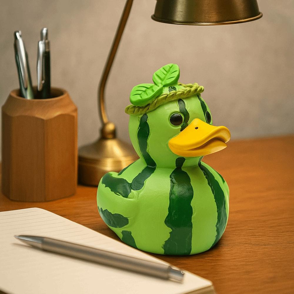 Decorative Dragon Fruit Duck Figurine Cartoon Duck Ornament  Living Room Decor
