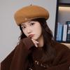 Beret autumn and winter hat women's foreign style fashionable literary and retro big head circumference versatile face small painter hat
