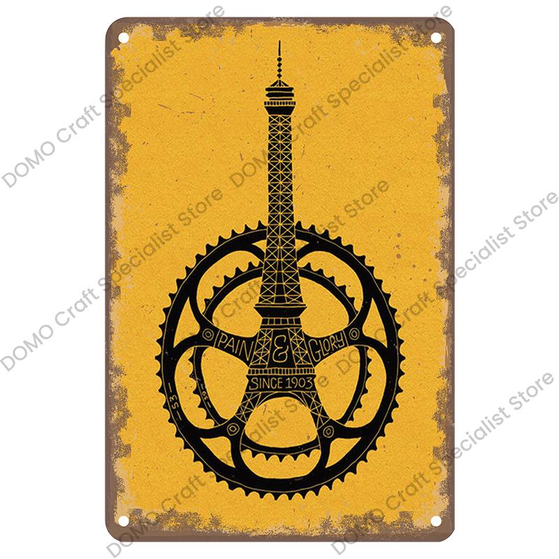 Vintage Bicycle Poster Metal Signs Plaque Retro Bike Cyclocross Metal Plate Tin Sign Garage House Wall Decor 20x30cm