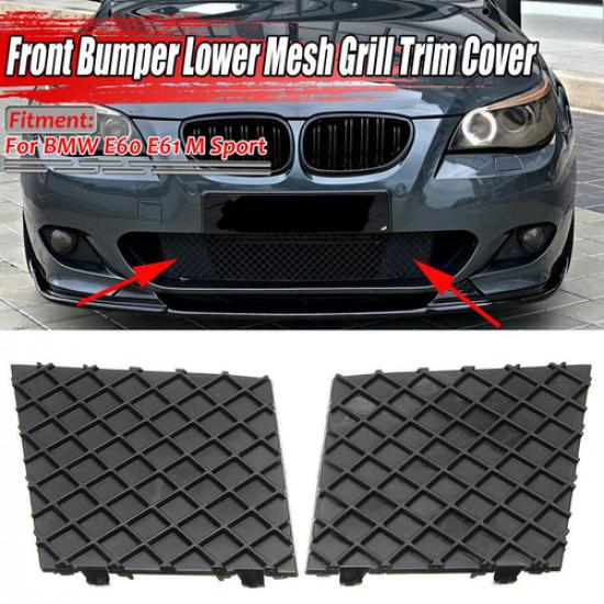 For BMW E60 E61 M Sport Front Bumper Lower Mesh Grill Cover Trim Paip Left+Right