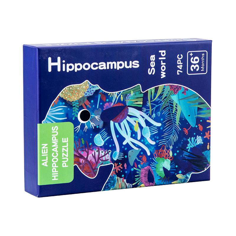 

Creative adult children s early education special-shaped box 100 pieces animal dinosaur illustration paper puzzle toy