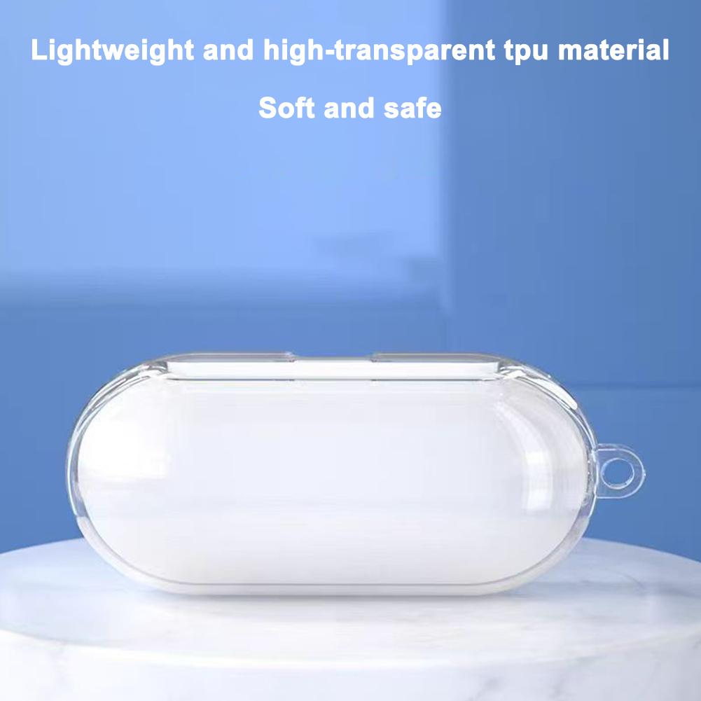 Transparent Case For Sony WF-C510 Case Cover Clear with Earbuds Case Protective Carabiner TPU S U8E1