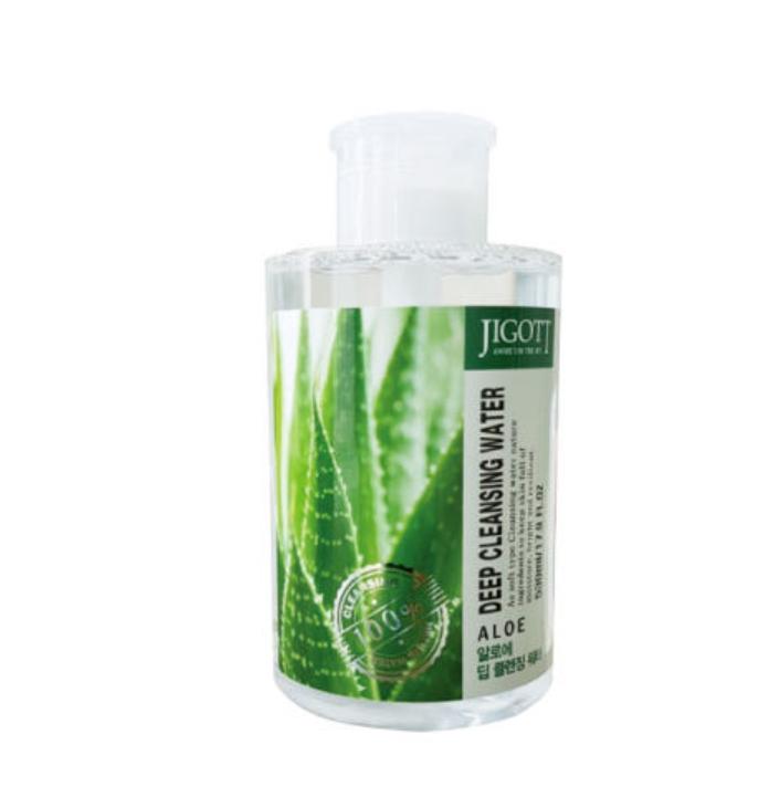 JIGOTT Aloe Deep Cleansing Water 300ml | Gentle & Soothing Makeup Remover