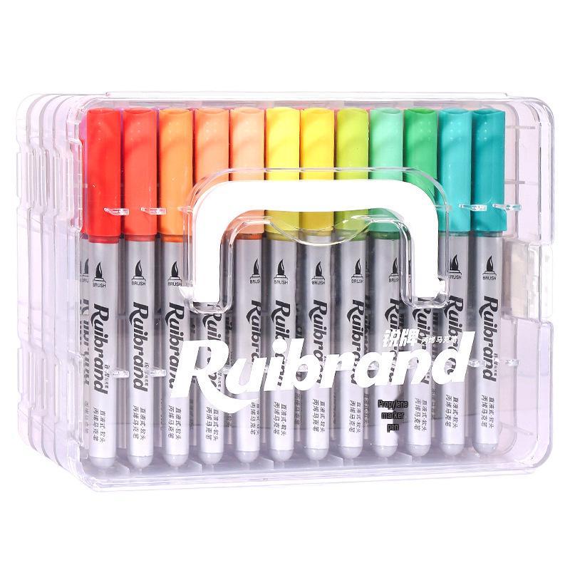 Vodotěsný a nepropíjející akrylový fix s měkkým hrotem pro děti - Vrstvitelná a omyvatelná vodová tužka pro výtvarnou výchovu na základní škole