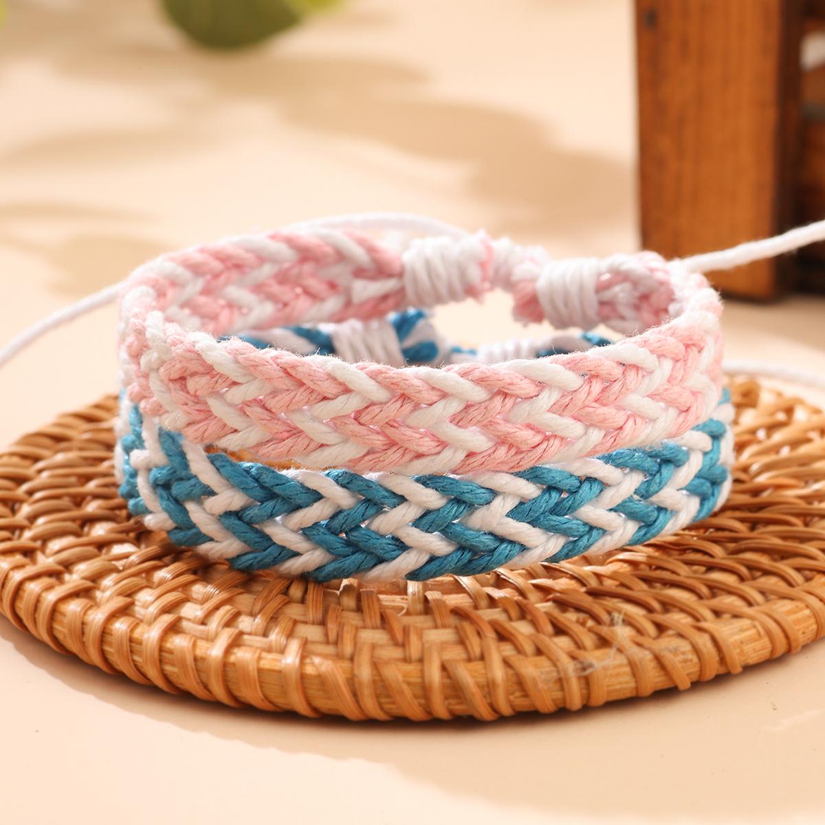 

JMXD Двухцветный шнурок Ручной работы Винтажный Регулируемый Браслет для Пар Модный Повседневный Стильный Ювелирный Изделие