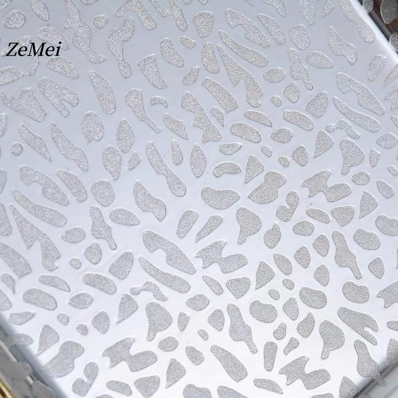 European-Style Rectangle Fruit Plate,Carving Snowflake Home Portable Platinum Metal Cake Tray,Storage Plate Wedding Decoration