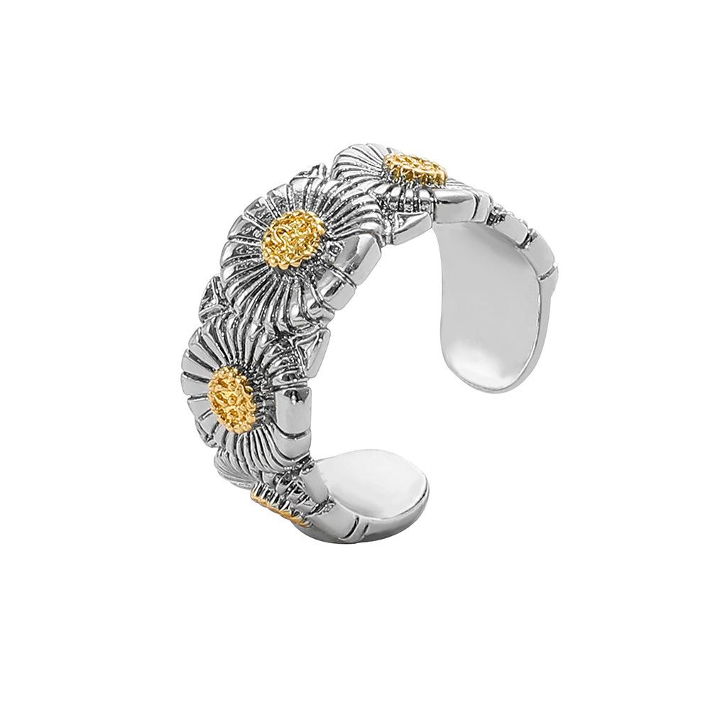 Fashionable Sunflower Ring Sunflower Flower Open Ring Jewelry Fashion