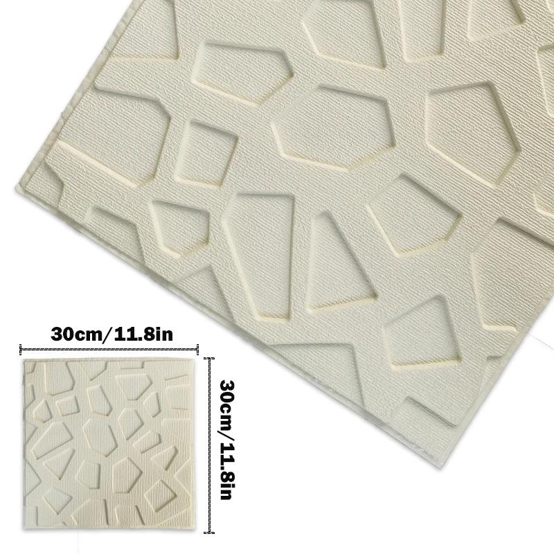 

12 шт. 3D наклейки на стену декоративные самоклеящиеся пенопластовые панели для дома, спальни, гостиной, ванной комнаты, детские креативные водонепроницаемые обои 12pcs