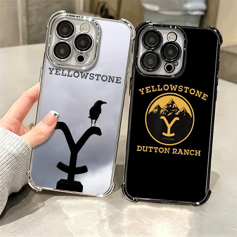 Y-Yellowstones TV Soft Phone Case For iPhone 15 16 17 Air 14 Pro Max 16E Plus 13 12 Mini Plating Anti-Fall Fundas