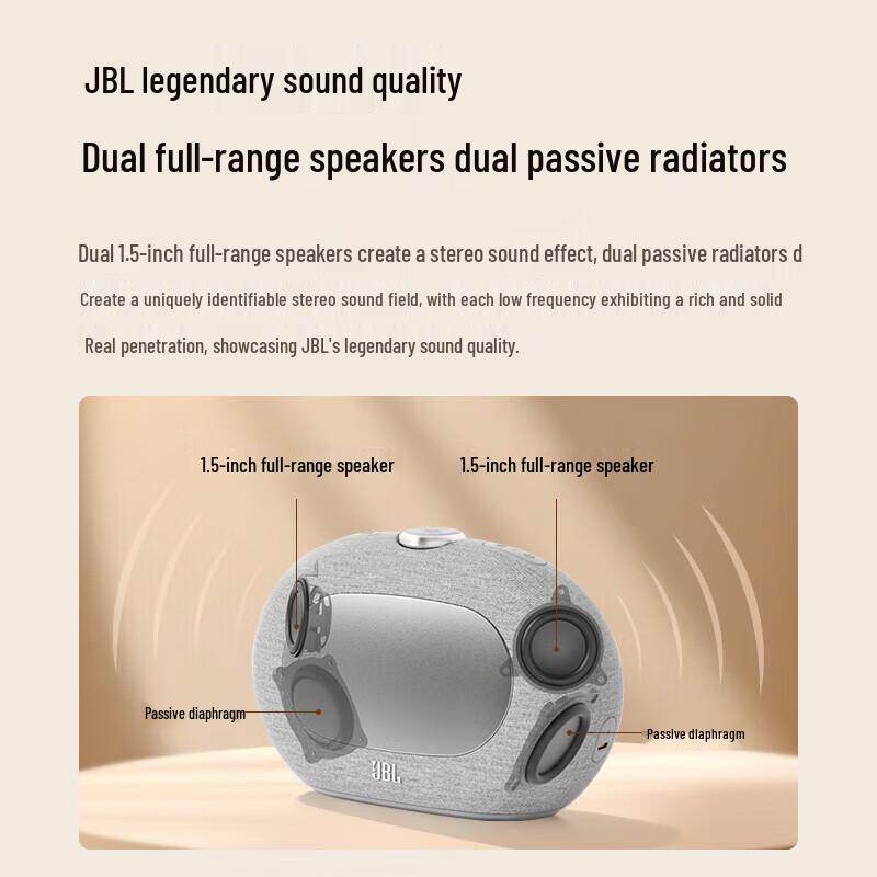 JBL Horizon 3 Smart Speaker with Alarm Clock and FM Radio